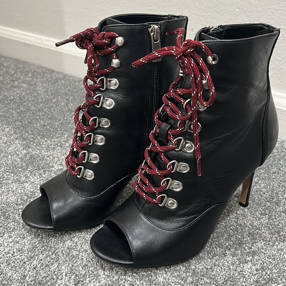 Charles David Open Toe Booties, Size 7 - image 2